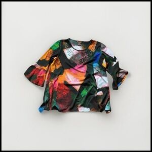 Multiples XL Multicolor Abstract Blouse